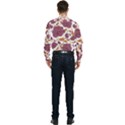 Pink flowers Men s Long Sleeve Pocket Shirt  View2