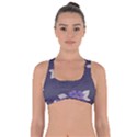 Purple flowers Got No Strings Sports Bra View1