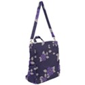 Purple flowers Crossbody Backpack View2