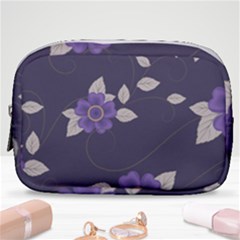 Purple Flowers Make Up Pouch (small) by goljakoff