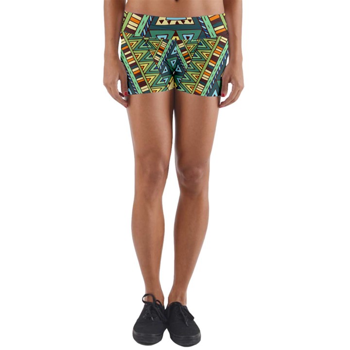 Native mandala Yoga Shorts