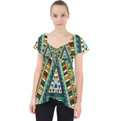 Native Mandala Lace Front Dolly Top by goljakoff