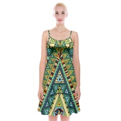 Native Mandala Spaghetti Strap Velvet Dress by goljakoff