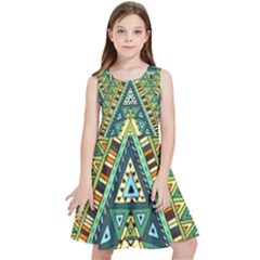 Native Mandala Kids  Skater Dress by goljakoff