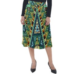 Native Mandala Classic Velour Midi Skirt  by goljakoff