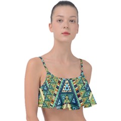 Native Mandala Frill Bikini Top by goljakoff