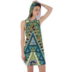 Native Mandala Racer Back Hoodie Dress by goljakoff