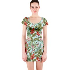 Spring Flora Short Sleeve Bodycon Dress by goljakoff