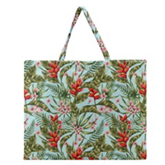 Spring Flora Zipper Large Tote Bag by goljakoff