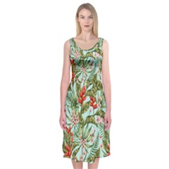 Spring Flora Midi Sleeveless Dress by goljakoff