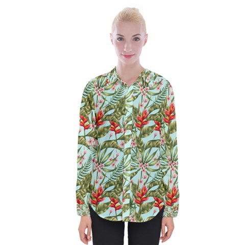 Spring Flora Womens Long Sleeve Shirt by goljakoff