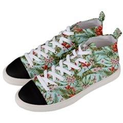 Spring Flora Men s Mid-top Canvas Sneakers by goljakoff