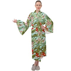 Spring Flora Maxi Velour Kimono by goljakoff