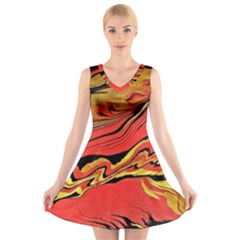 Warrior Spirit V-neck Sleeveless Dress by BrenZenCreations