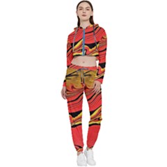 Warrior Spirit Cropped Zip Up Lounge Set by BrenZenCreations