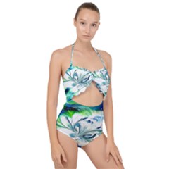 1lily Duvet Scallop Top Cut Out Swimsuit by BrenZenCreations