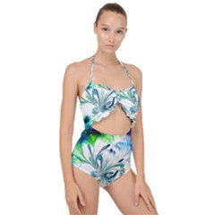 1lily Scallop Top Cut Out Swimsuit by BrenZenCreations