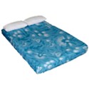 Blue white flowers Fitted Sheet (Queen Size) View2