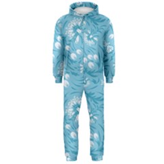 Blue White Flowers Hooded Jumpsuit (men)  by Eskimos