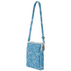 Blue White Flowers Multi Function Travel Bag by Eskimos