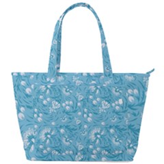 Blue White Flowers Back Pocket Shoulder Bag  by Eskimos