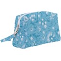 Blue white flowers Wristlet Pouch Bag (Large) View1