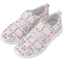 Pink folk flowers Men s Velcro Strap Shoes View2