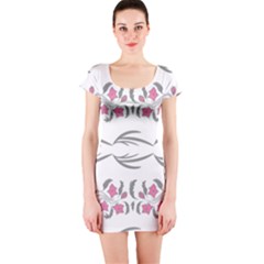 Folk Ornament Short Sleeve Bodycon Dress by Eskimos