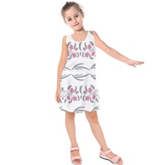 Folk Ornament Kids  Sleeveless Dress by Eskimos