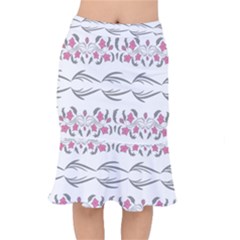 Folk Ornament Short Mermaid Skirt by Eskimos