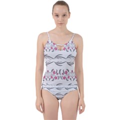 Folk Ornament Cut Out Top Tankini Set by Eskimos