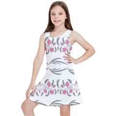 Folk Ornament Kids  Lightweight Sleeveless Dress by Eskimos