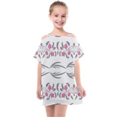 Folk Ornament Kids  One Piece Chiffon Dress by Eskimos