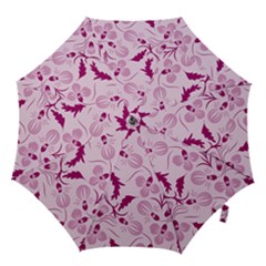 Dark Pink Flowers Hook Handle Umbrellas (small) by Eskimos