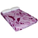 Dark pink flowers Fitted Sheet (Queen Size) View2