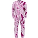 Dark pink flowers OnePiece Jumpsuit (Men)  View1