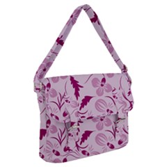 Dark Pink Flowers Buckle Messenger Bag by Eskimos