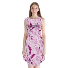 Dark Pink Flowers Sleeveless Chiffon Dress   by Eskimos