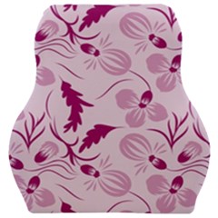 Dark Pink Flowers Car Seat Velour Cushion  by Eskimos