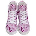 Dark pink flowers Men s Hi-Top Skate Sneakers View1