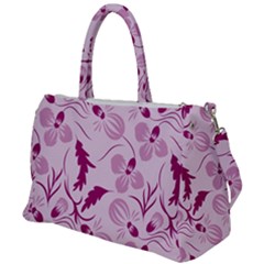 Dark Pink Flowers Duffel Travel Bag by Eskimos