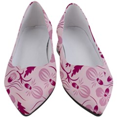 Dark Pink Flowers Women s Block Heels  by Eskimos