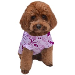 Dark Pink Flowers Dog T-shirt by Eskimos