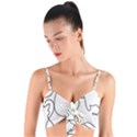 Cats line art  Woven Tie Front Bralet View1