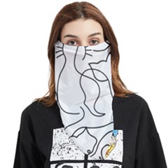 Cats Line Art  Face Covering Bandana (triangle) by Sobalvarro