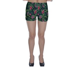 Tropical Flowers Skinny Shorts by goljakoff