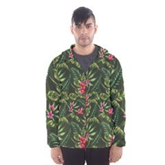 Tropical Flowers Men s Hooded Windbreaker by goljakoff