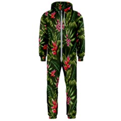 Tropical Flowers Hooded Jumpsuit (men)  by goljakoff