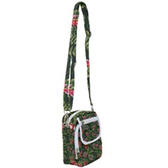 Tropical Flowers Shoulder Strap Belt Bag by goljakoff