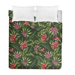 Tropical Flowers Duvet Cover Double Side (full/ Double Size) by goljakoff